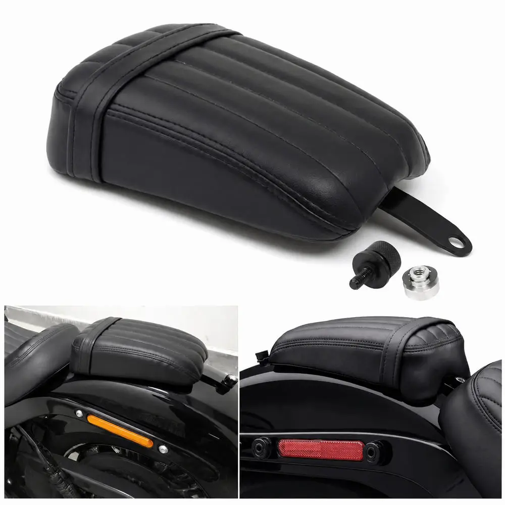 Motorcycle Black Rear Passenger Seat Cushion Pad For Harley Softail Slim FLSL Street Bob FXBB 2018-2022 - view 3