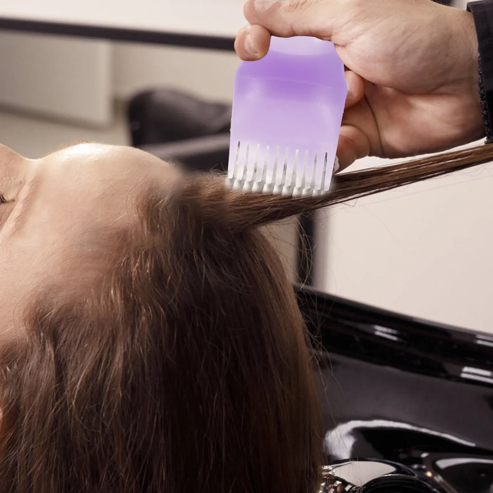 

3Pcs Root Comb Applicator Bottle Premium Hair Color Dye Oil Application Tool for Easy Hair Coloring and Oiling