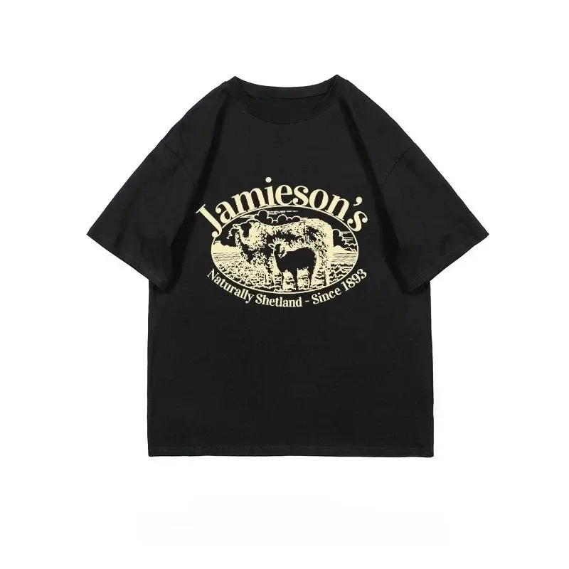 Street Sle Pure Short Sleeve Women's T-shirt SummerFit Round Neck Print Design Korean Sle Top Graphic T Shirts Women Clothing