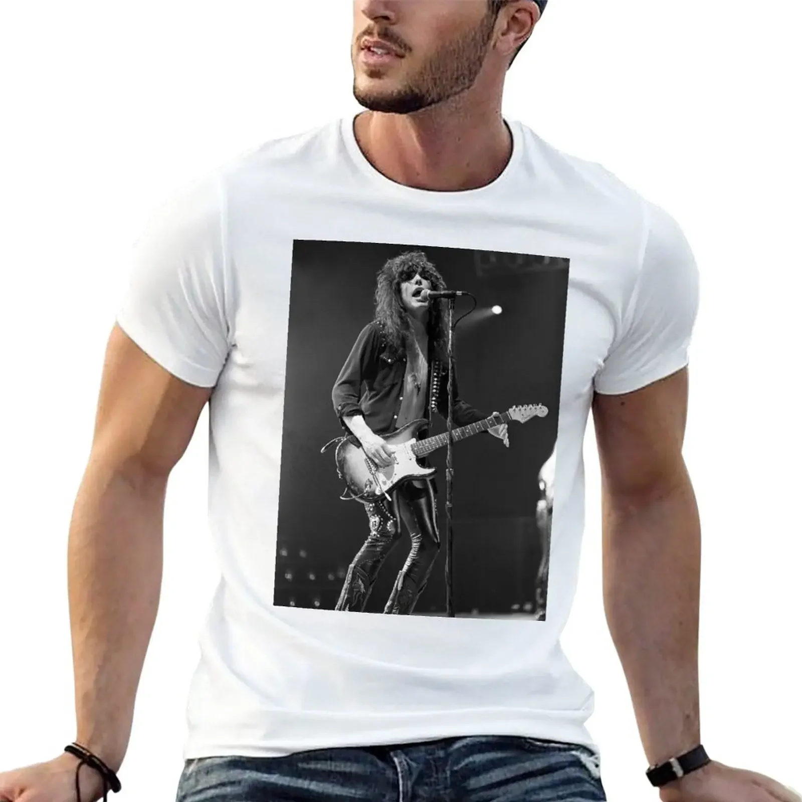 Tom Keifer - Cinderella - BW Photograph T-Shirt shirts graphic tees hippie clothes workout shirts for men