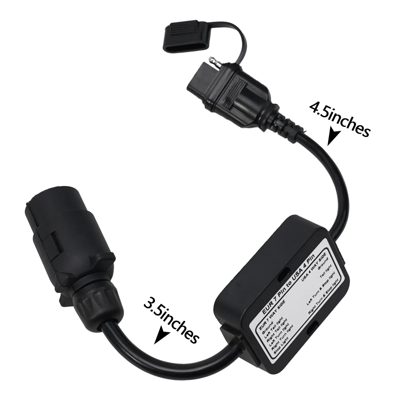 

Обновите свою настройку буксировки с помощью европейского круглого преобразователя света прицепа с плоским штифтом на 7-контактный в 4-контактный, простая установка