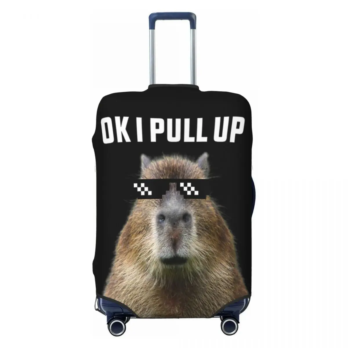 

Ok I Pull Up Capybara 67 Suitcase Cover Dust Proof Travel Luggage Covers for 18-32 inch