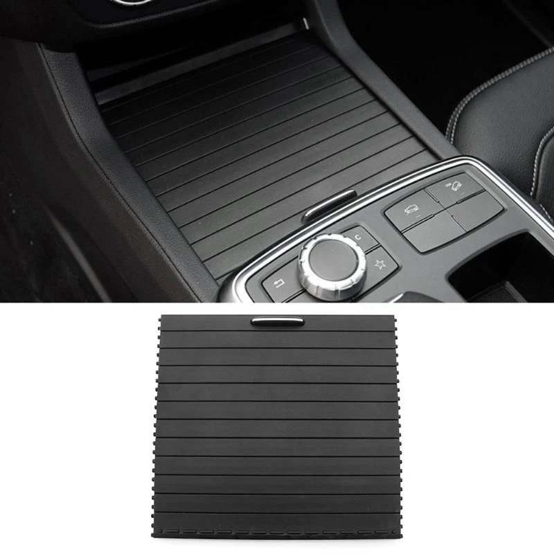 Car Center Console Shutters Cup Holder Slide Roller Blind Cover For Mercedes Benz Ml/Gl/Gle/Gls Class W166 W292 2012-2018