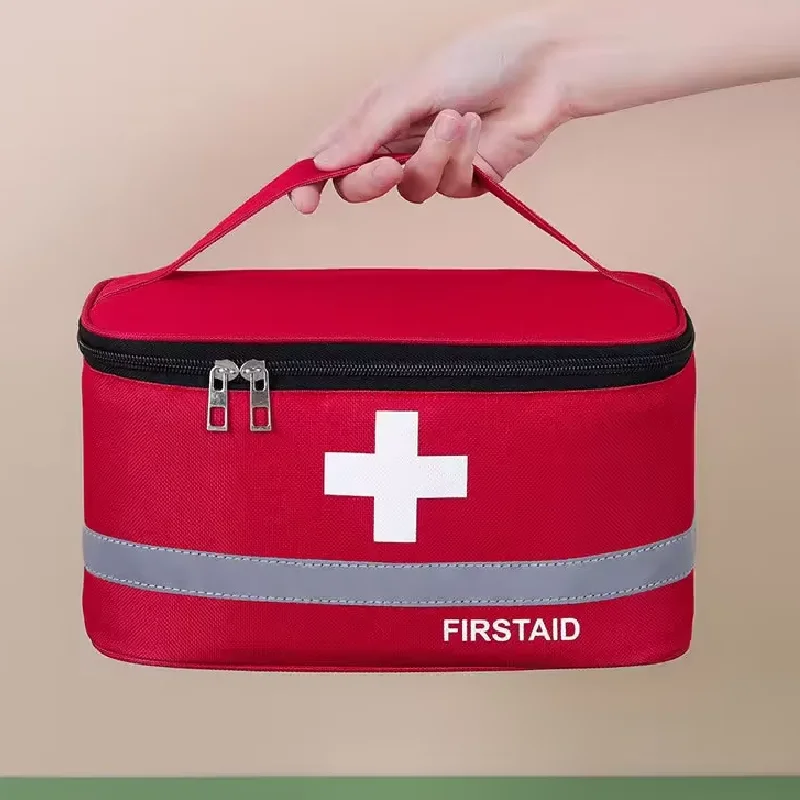 First Aid Kit Medicine Storage Bag Portable Outdoor Rescue Bag Household Children\'s Large Capacity Medical Kit Storage Organizer