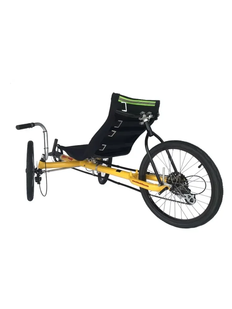 Lying Riding Tricycle Disc Brake Removable Recumbent Bicycle Leisure Walking Riding Lying Bicycle