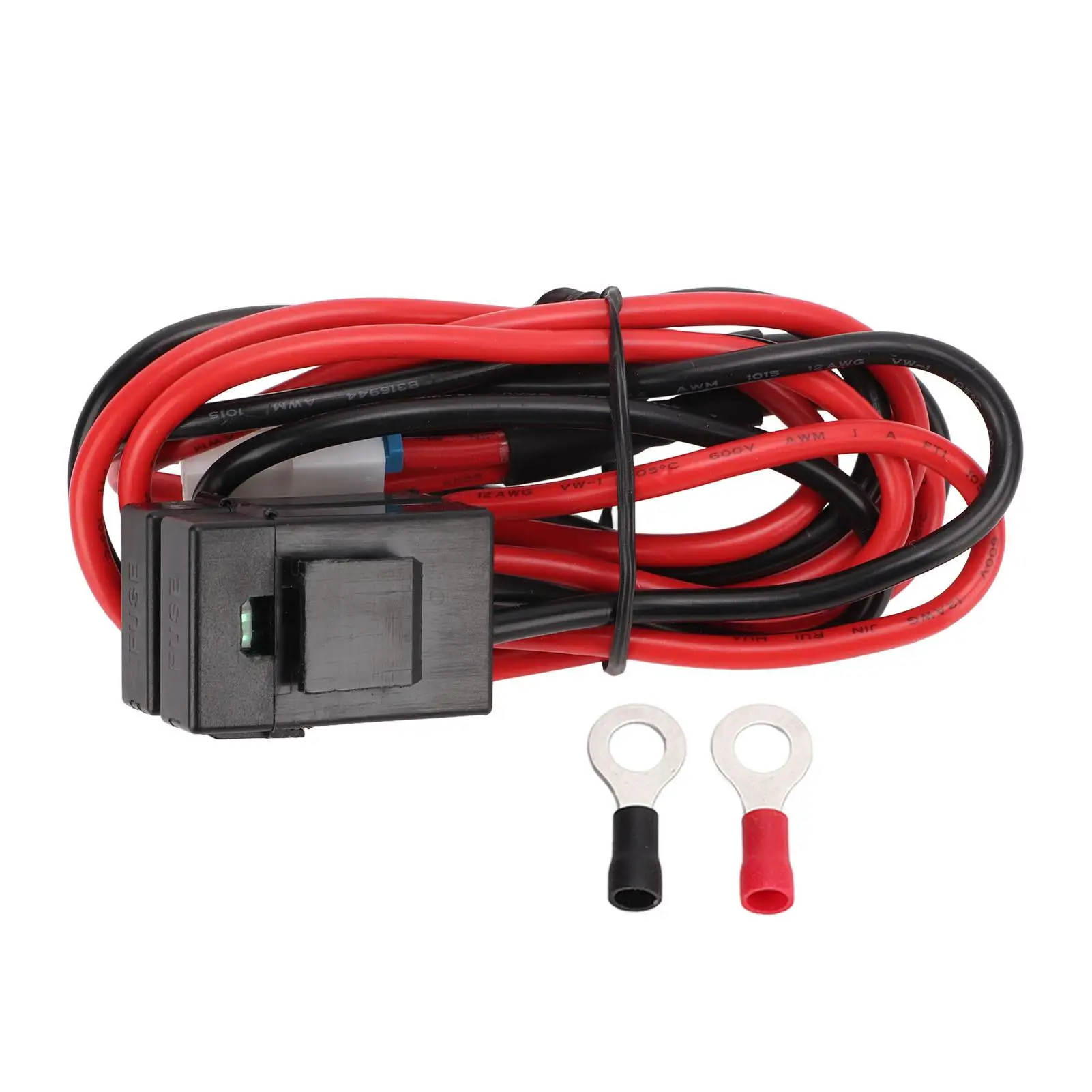 Mobile Radio Power Wire High Temp Resistant Heavy Duty Car Radio Power Cable 33.5in Insulation for yaesu FT-450 FT-991