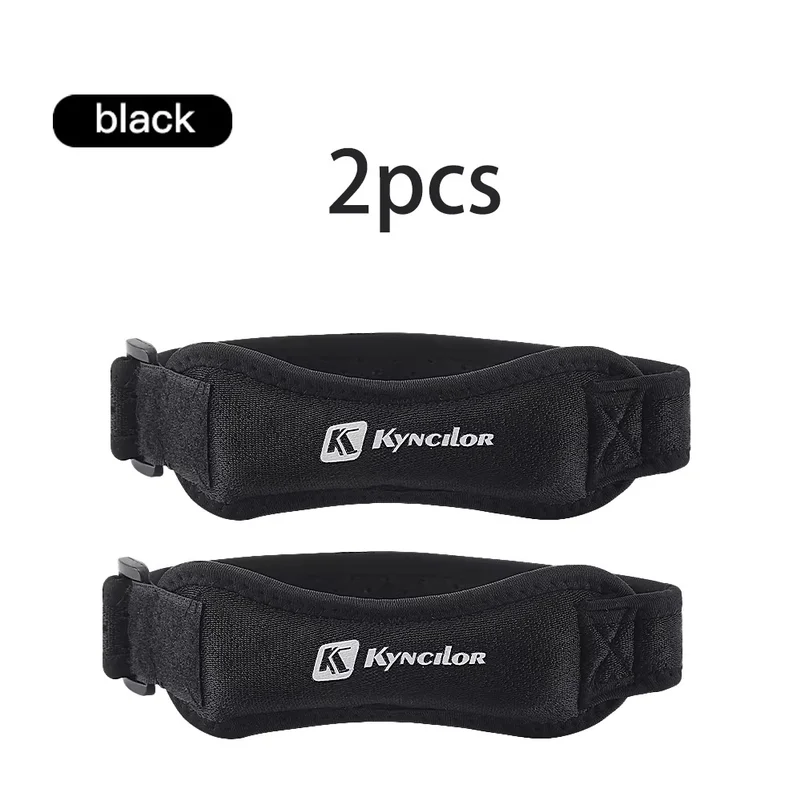 2PC Patella Kneecap Band Adjustable Silica Gel Knee Tendon Strap Protector Knee Pad Running Sports Cycling Gym Knee Support
