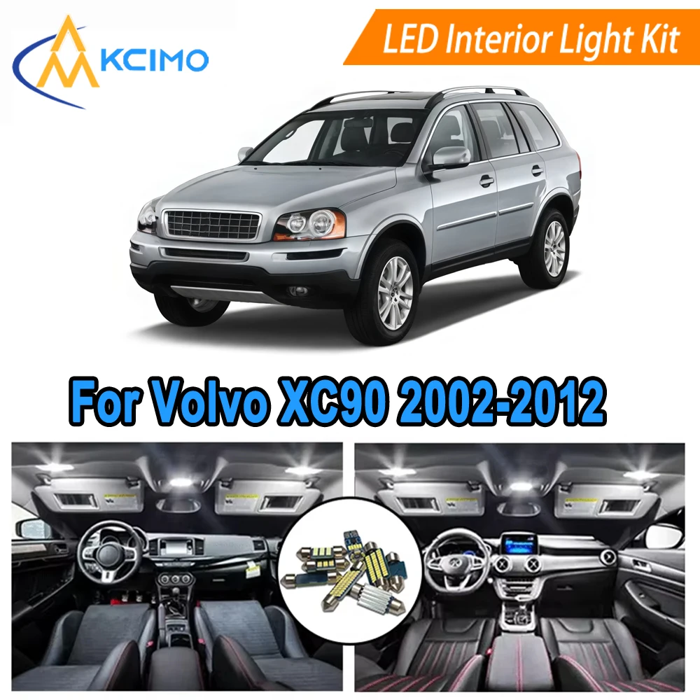 

Комплект внутренних лампочек для Volvo XC90 (2002-2012) купольная карта дверь светодиодные фонари замена передней и задней кабины