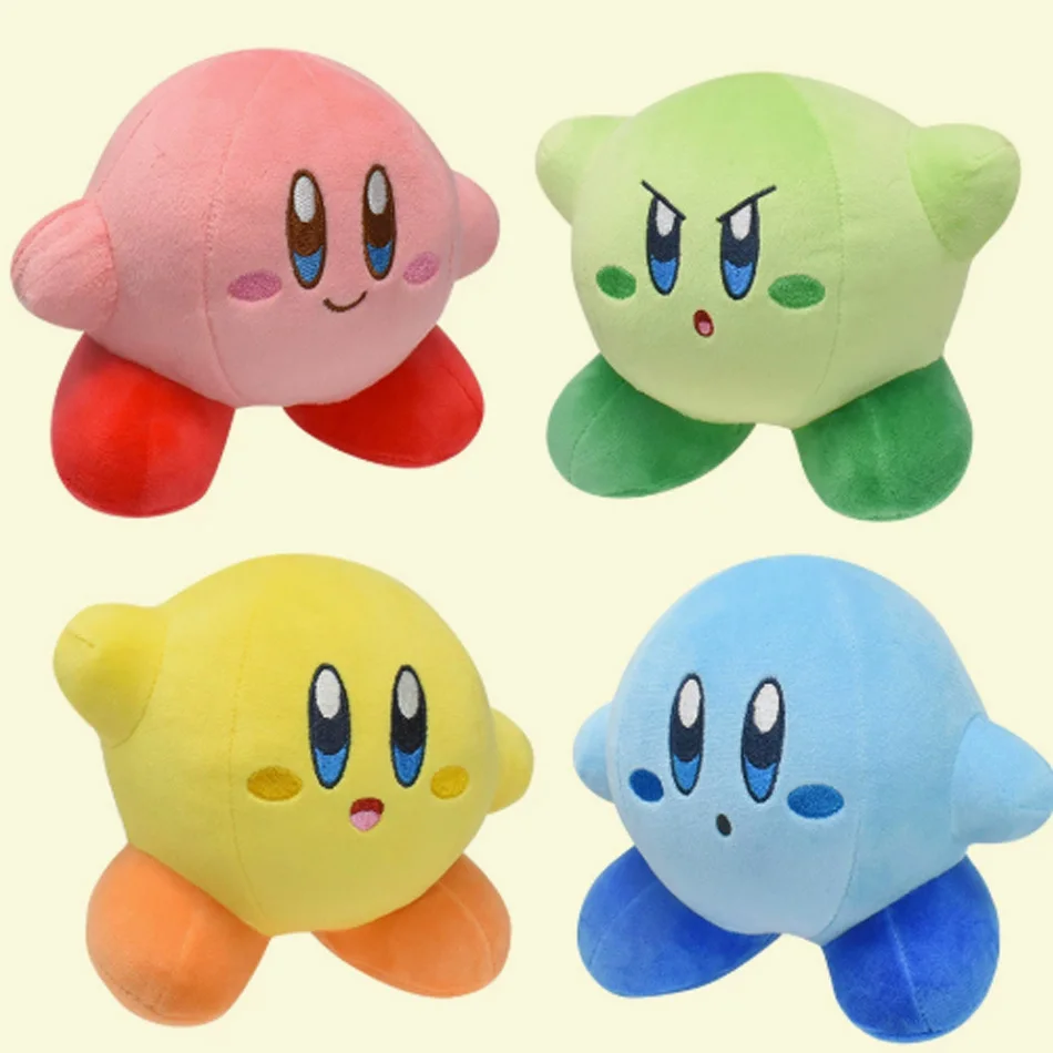 

2026*Kawaii Star Kirby Grey Kirby Ghost Kirby Pink Blue Green Red Plush Toy Cute Star Kirby Heart Doll