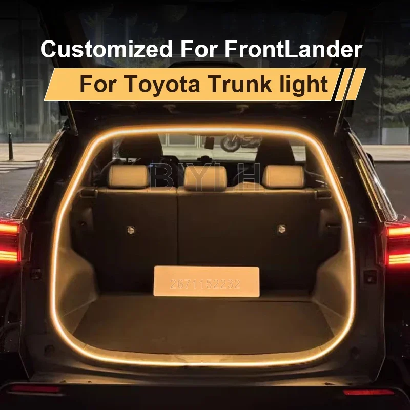 Personalizado para toyota frontland corolla cross carro led tronco luz atmosfera flexível lamptail caixa luz acessórios interiores