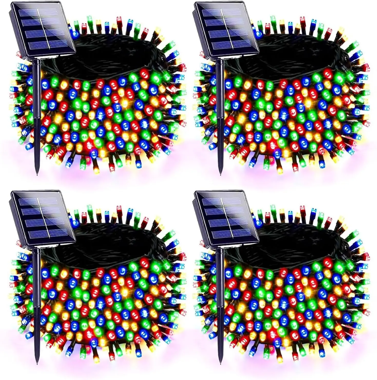 

4 Pack 180FT Solar Christmas Lights Outdoor Waterproof, Super Bright 320 LED Solar String Lights with 8 Lighting Modes