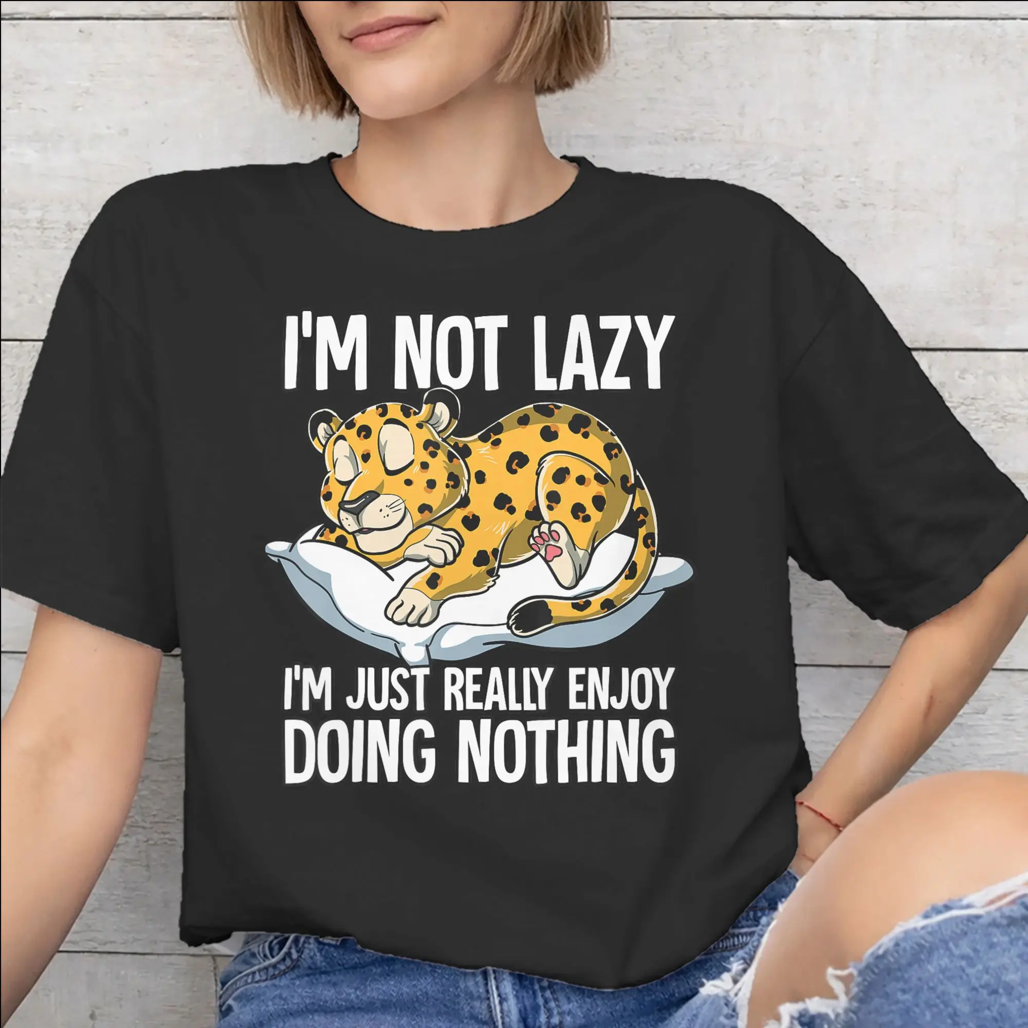 Men Women I'm Not Lazy I Just Really Enjoy Doing Nothing Shirt 100% Cotton New Arrival T-Shirt  Clothing Outfits
