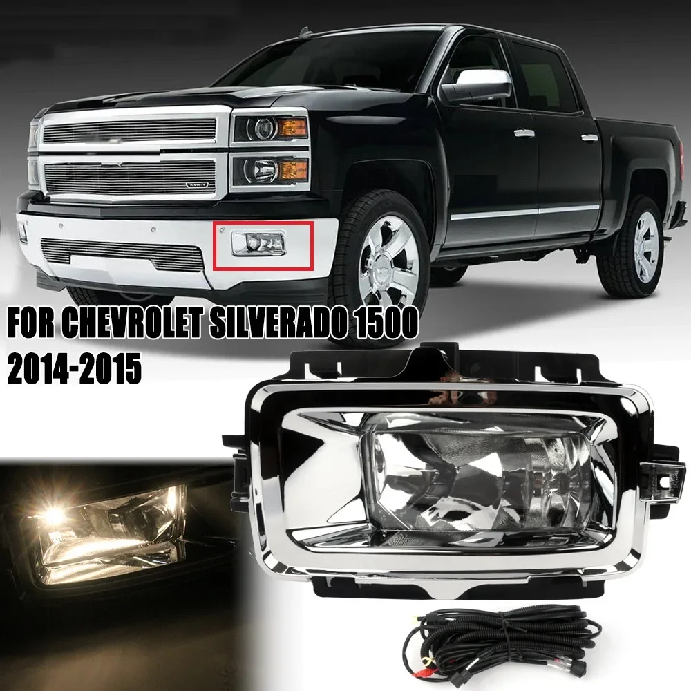 

Front Bumper Foglight Fog Lights Day Light for Chevrolet Silverado 1500 2014 2015