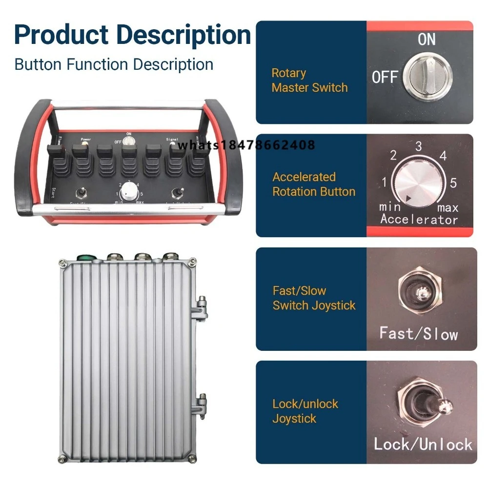 Industrial Proportional Hydraulic Remote Controller for Excavator Mounted Drill Rig Wireless Operation