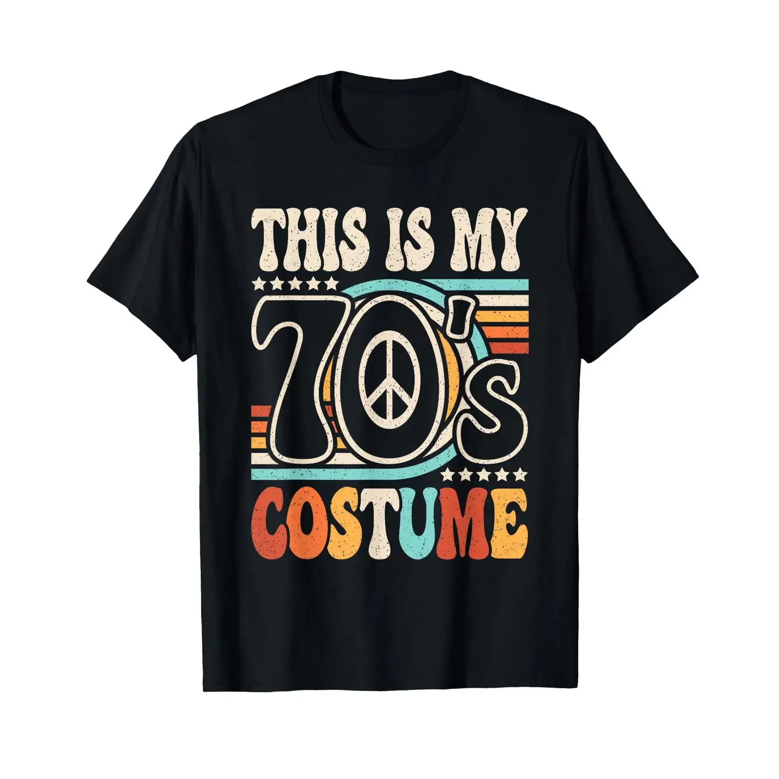This is My 70's Costume 70s Party Outfit Groovy Hippie Disco T Shirt vintage Washed Breathable Top For Everyday Wear Soft