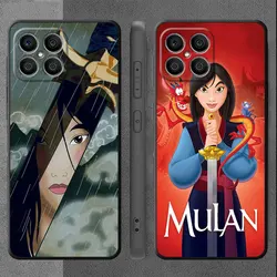 Case For Huawei Honor X8 8X X9a X7 X6a X6 90 Pro 70 P50 P20 Lite P40 P30 X8a P Smart Z Soft Phone Cover Disney Princess Mulan