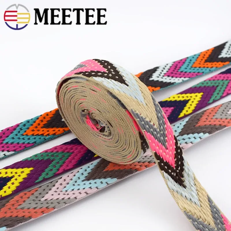 2Meters Polyester Jacquard Webbings 22mm Backpack Pet Strap Webbing Label Ribbon Sewing Tape Bias Binding Clothing Accessories