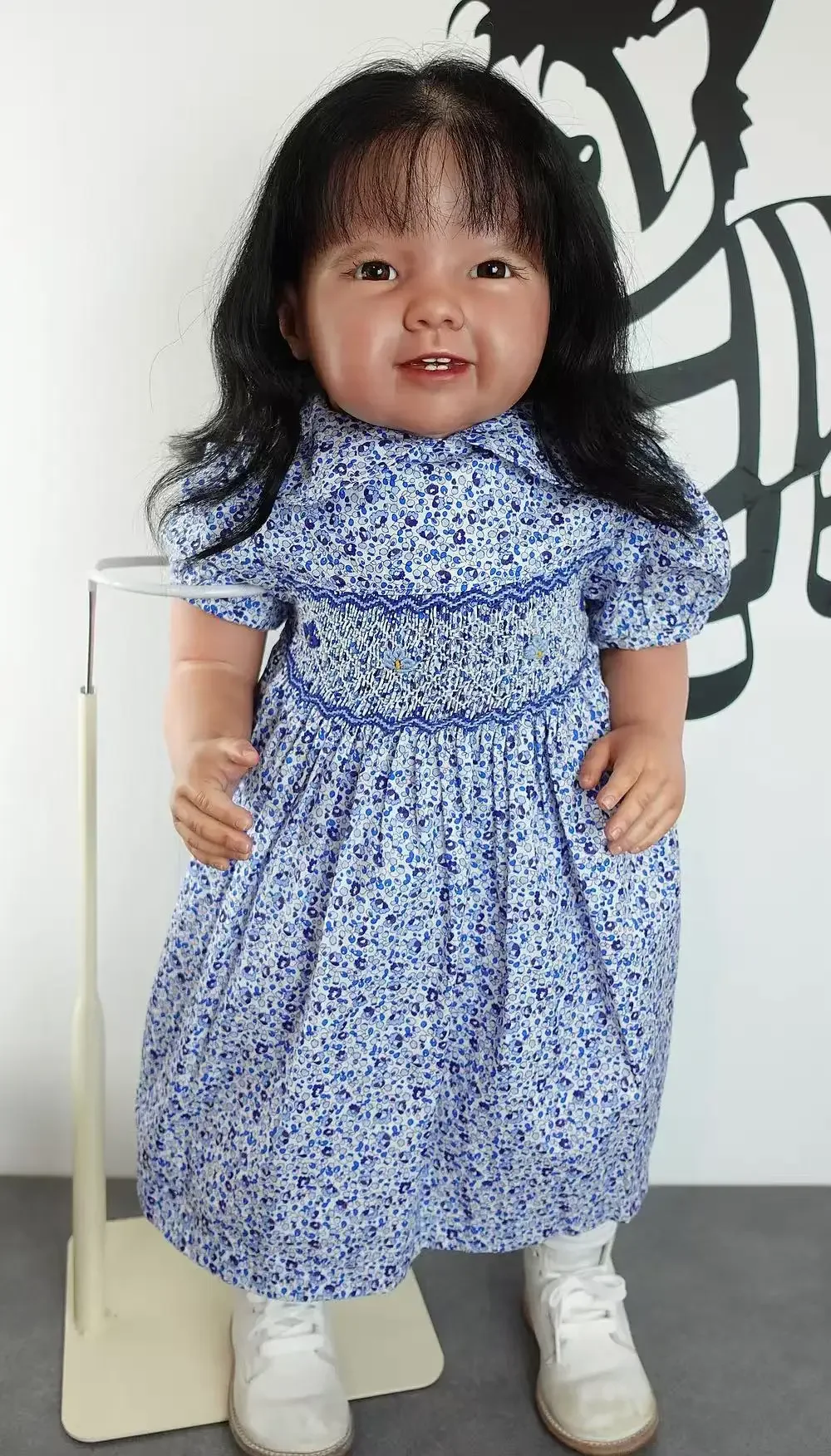 

St.Store Индивидуальная ограниченная поставка 30-дюймовая кукла Reborn Baby Madeleine уже готовая с волосами ручной работы с различным платьем