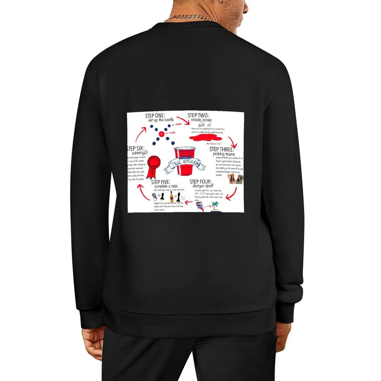 

True American Rules Pullover mens designer clothes blouse tracksuits tracksuit men pullover