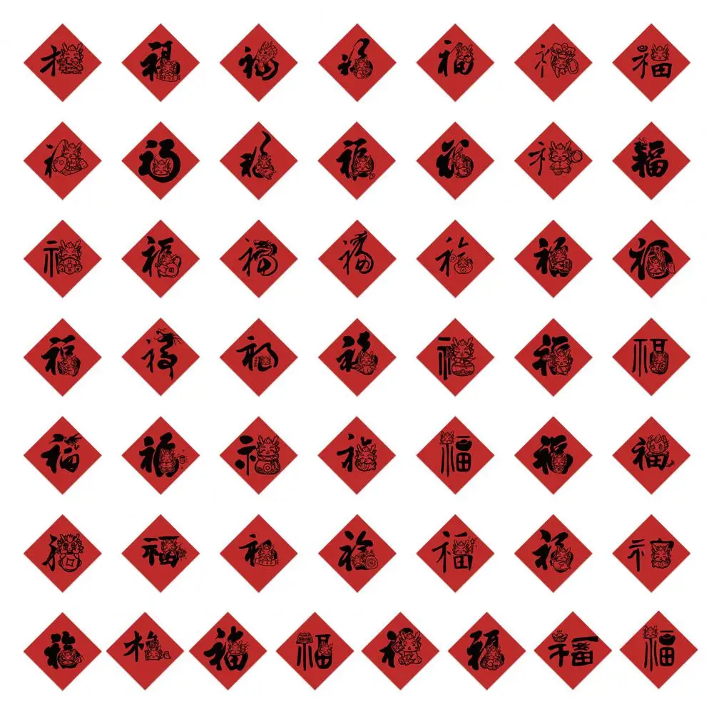 ชุดสติกเกอร์กันน้ำธีมจีนกันน้ำสติ๊กเกอร์ pvc สำหรับทำสมุดภาพกระเป๋าแล็ปท็อปปีเทศกาลฤดูใบไม้ผลิมังกร