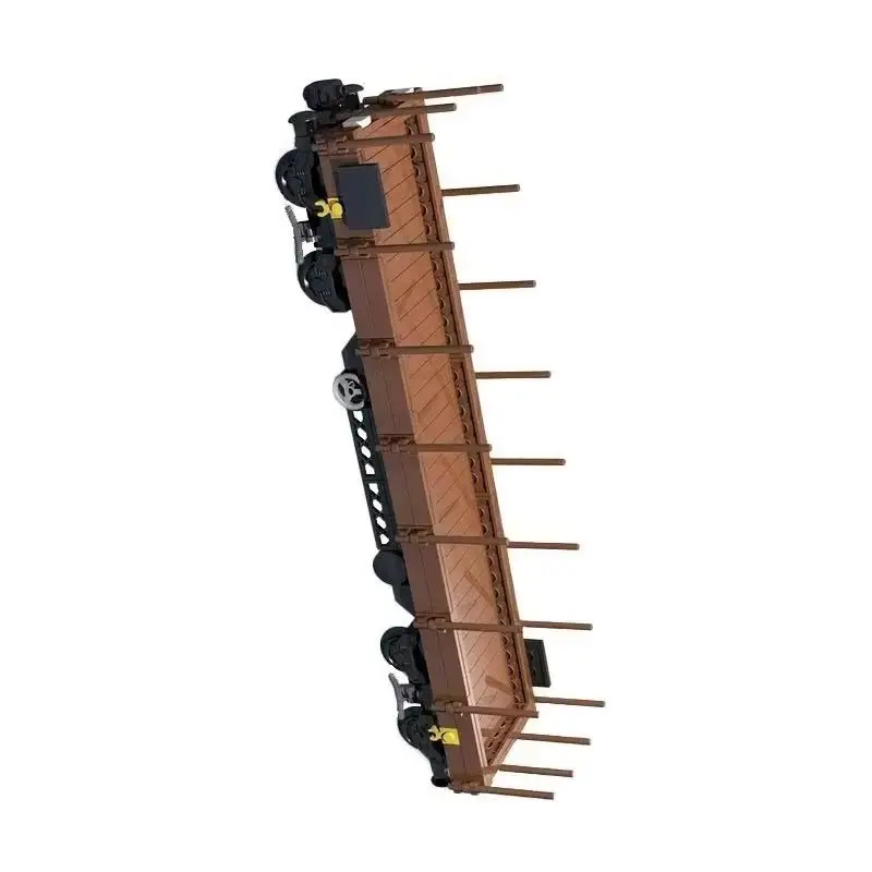 

MOC Building Blocks 8-Wheel Stake Wagon Model Train Series DIY Assembled Bricks Collection Display Toy Xmas Display Gifts 310PCS