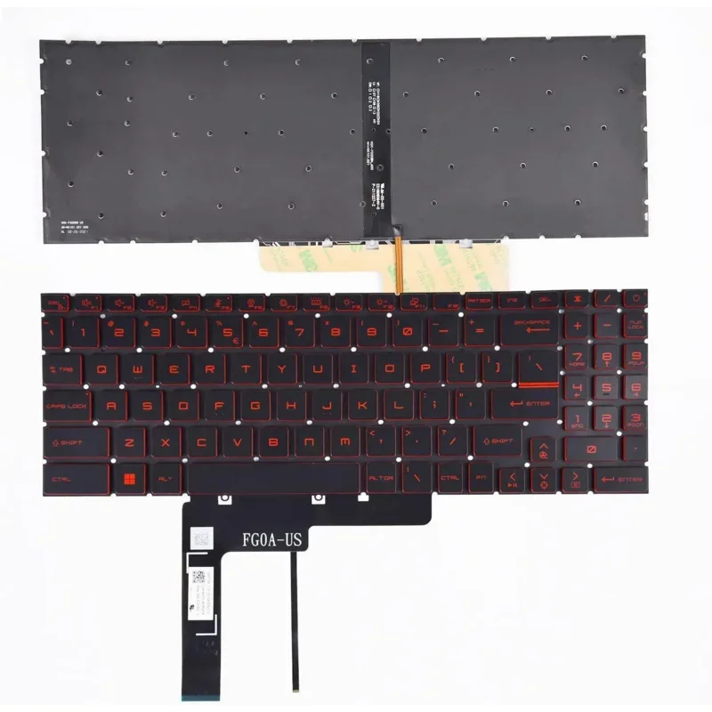 NEW Laptop US Keyboard For MSI Sword 15 MS-1584 MS-17L2 MS-17L4 MS-17L3 MS-158K Red Backlit