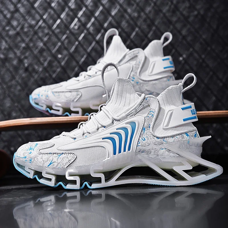 ELUVA Mens Sports Shoes High Comfort Blade Running Shoes Size 46 Breathable Mesh Non Slip Training Jogging Sneakers for Men