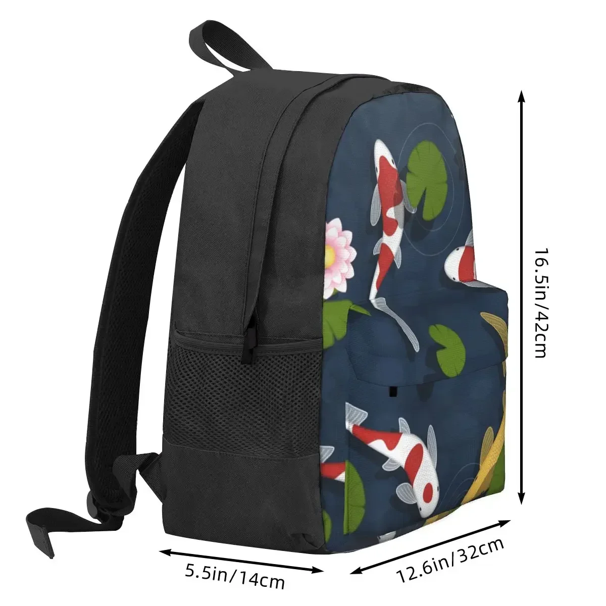 Japanese Koi Fish Pond Backpacks Boys Girls Bookbag Children School Bags Cartoon Kids Rucksack Travel Rucksack Shoulder Bag