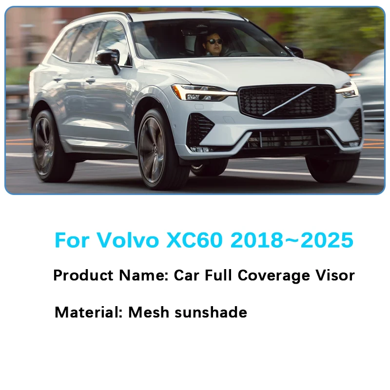 Car Sunshades Pad For Volvo XC60 Accessories 2018 2019 2020~2025 Anti-dirty Cover Sun Coverage Sunscreen Window Visor Sun Shades