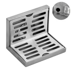 Scarico a pavimento angolare a forma di L per 50 tubi drenaggio laterale in acciaio inossidabile 304 10cm scarico a parete resistente all'usura doccia