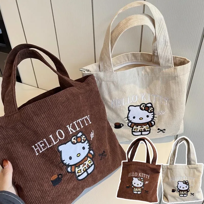 

Sanrio Hello Kitty сумка большой емкости аниме однотонная сумка через плечо косметические дорожные сумки для хранения женщин и девочек подарки новый