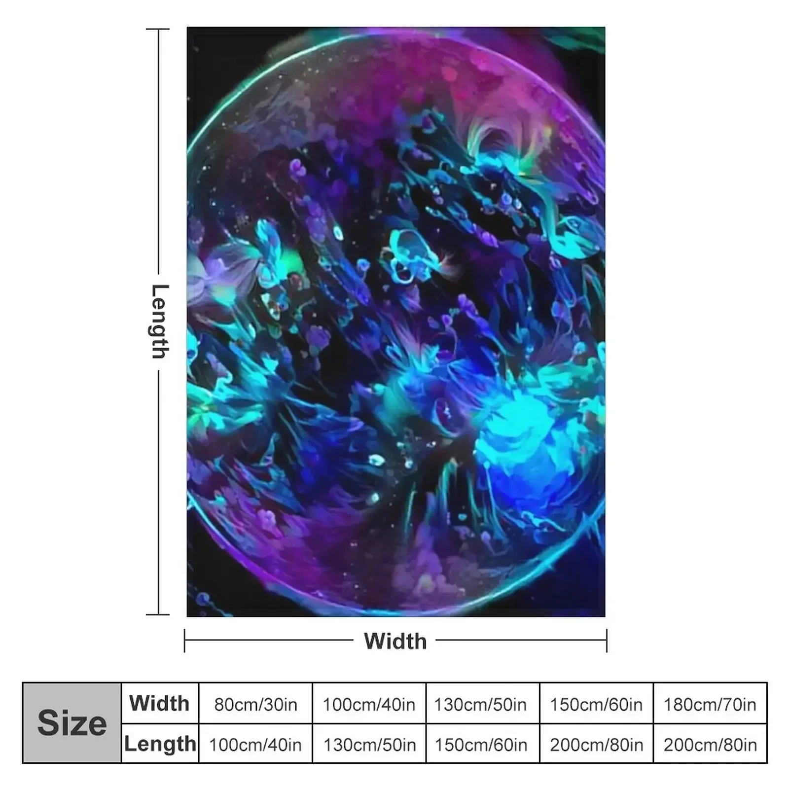 New Blacklight Impressions of a Dwarf Star Throw Blanket Soft Plush Plaid Flannel Fabric sofa bed heavy to sleep Blankets