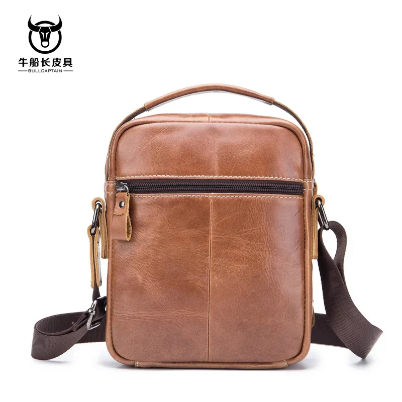 Bolsa Crossbody de couro genuíno para homens, bolsa de ombro para pequenas empresas, saco mensageiro masculino, Sac, 2024