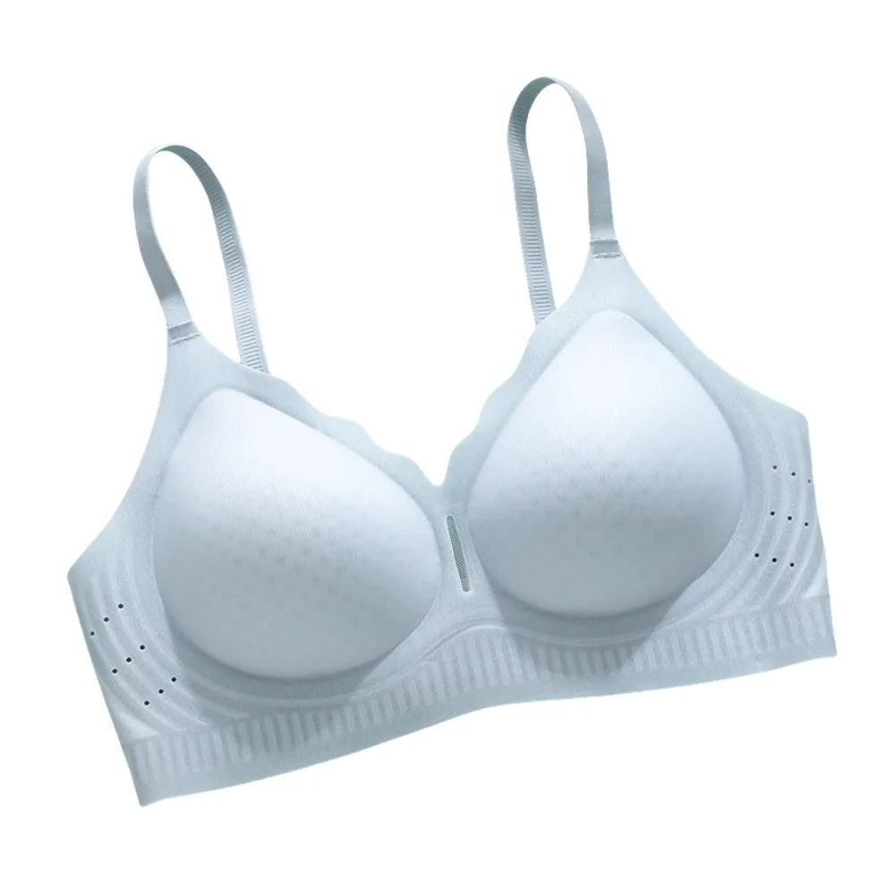 

Simple Traceless Jelly Seamless Bra Anti-sagging Shockproof Wireless Deep V Bra Intimates Lingerie Brassiere for Women Running