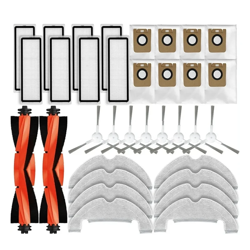 

For Dreame Bot D10 Plus, Z10 Pro, L10 Plus Robot Vacuum Parts Main Side Brush Hepa Filter Mop Dust Bag