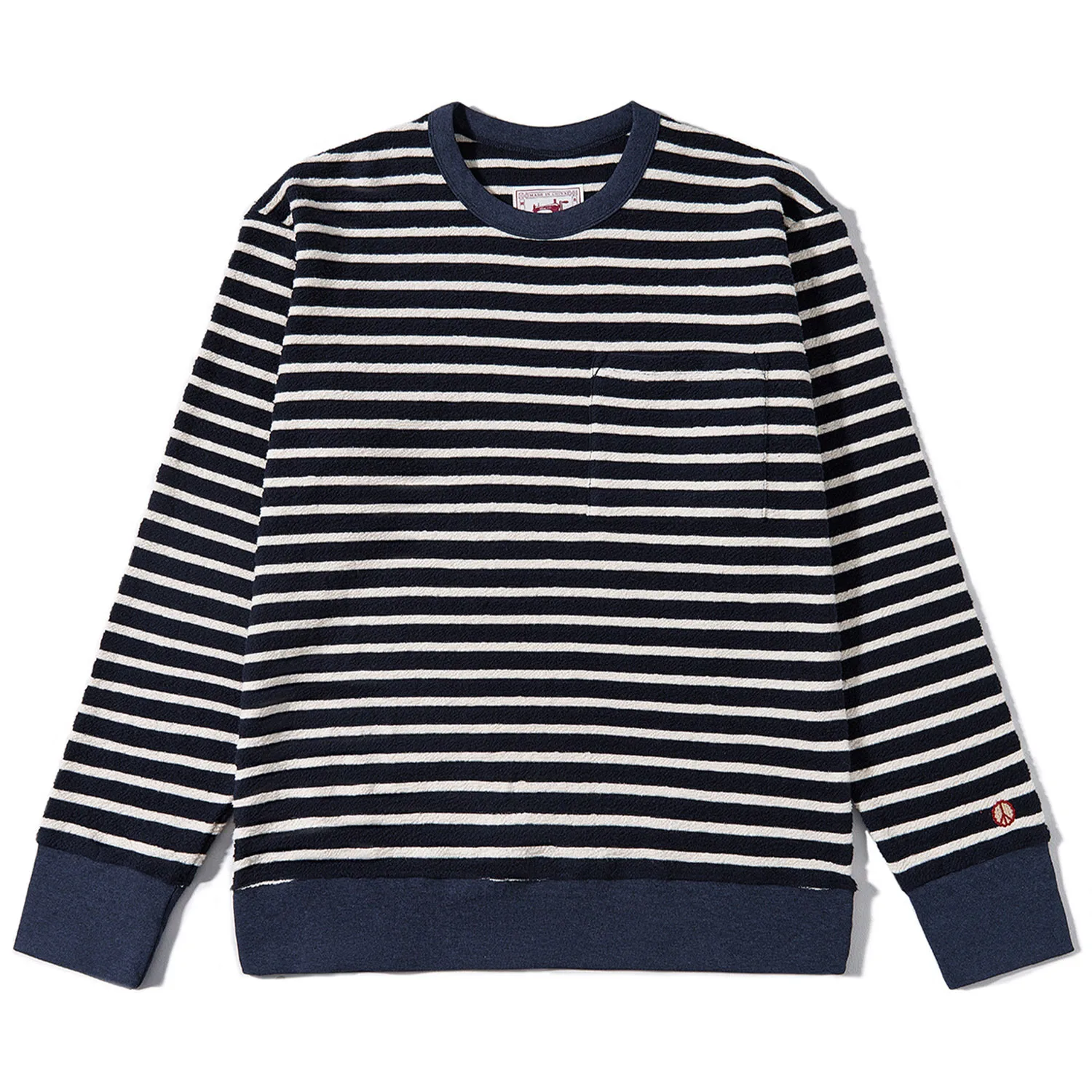 

Anti War Retro Striped Sportswear, All Cotton Plush Colorful Woven Sportswear, Men's and Women's Couple Tops, Loose Long Sleeves