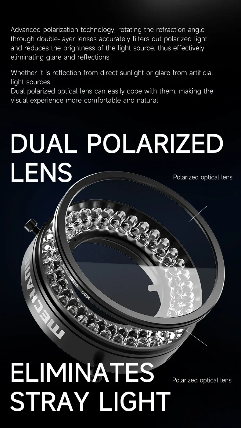 【MECHANIC】 LS720+ LS360 Microscope Ring Light Polarized Ring Lamp Eliminates Reflection for Soldering Repair Stereo Microscopes image 5