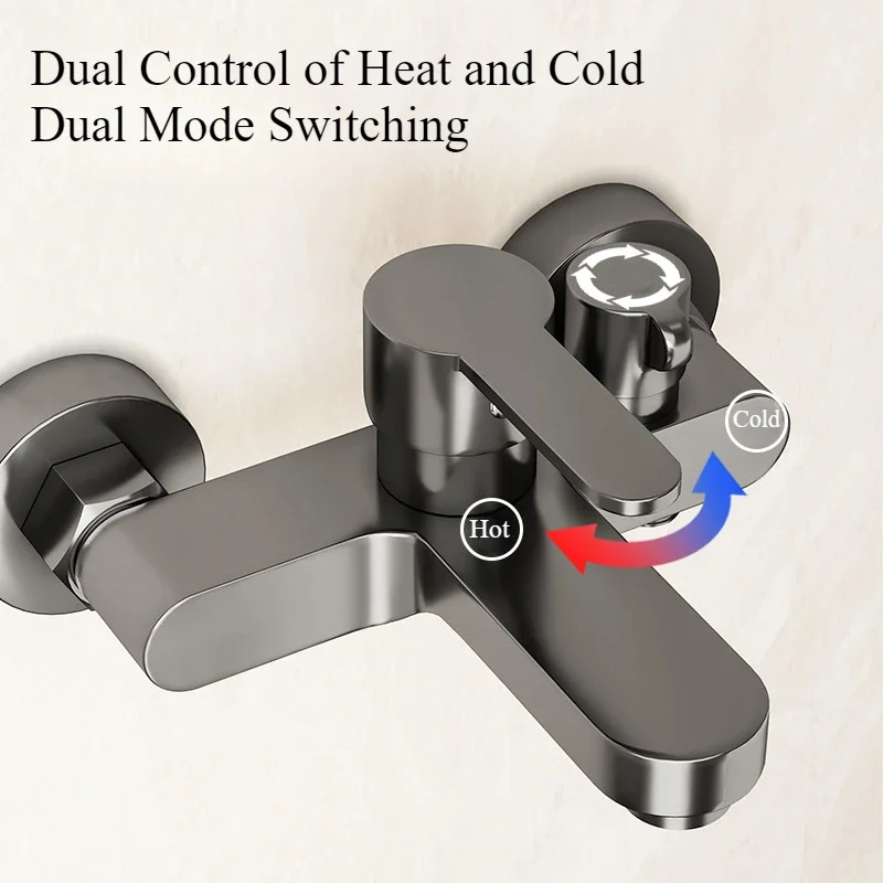 

Bathroom Faucet Mixing Valve Shower R Set Bathroom Bathtub Mixing Switch Triple Hot and Cold Faucet