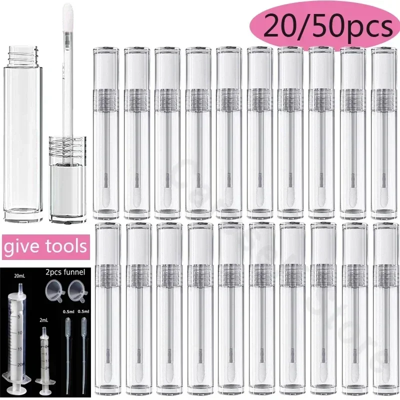 20/50pcs Plastic Lip Gloss Empty Lip Gloss Tube Plastic Make up Lip Gloss Containers Cosmetic Tube Refillable Bottle wholesale