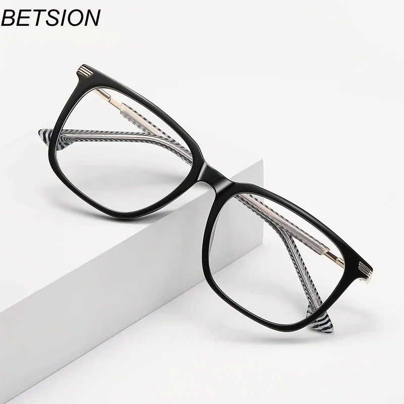 Fashion Retro Square Design Men's Reading Glasses Blue Light Blocking Glasses Customizable Prescription
