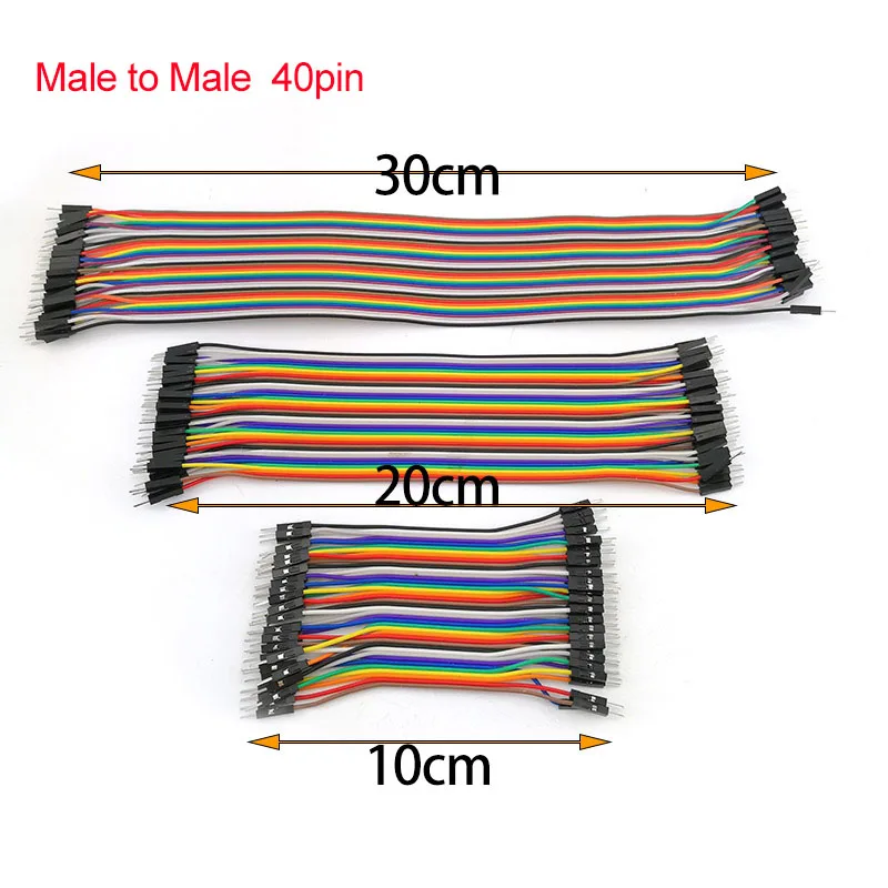 10CM 20CM 30CM 40PIN Jumper Wire Male to Male Pin Connecting Line Set Eclectic Cable for PBC Breadboard DIY Kit