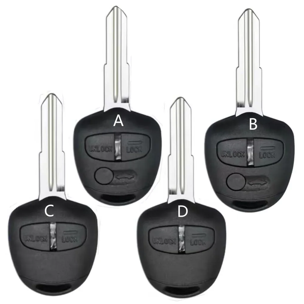 

10pcs/lot Car Remote Key Shell Case Replacement 2/3 Buttons For Mitsubishi Outlander Grandis Pajero Lancer Car fob Housing