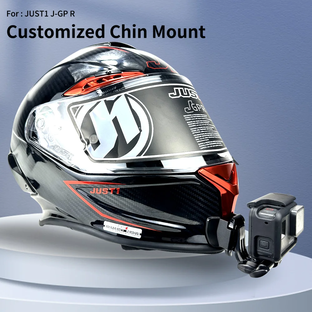 JUST1 J GPR Premium Customized Motorcycle Helmet Aluminium Chin Action Camera Mounts for GoPro Insta360 Dji Camera Accessories