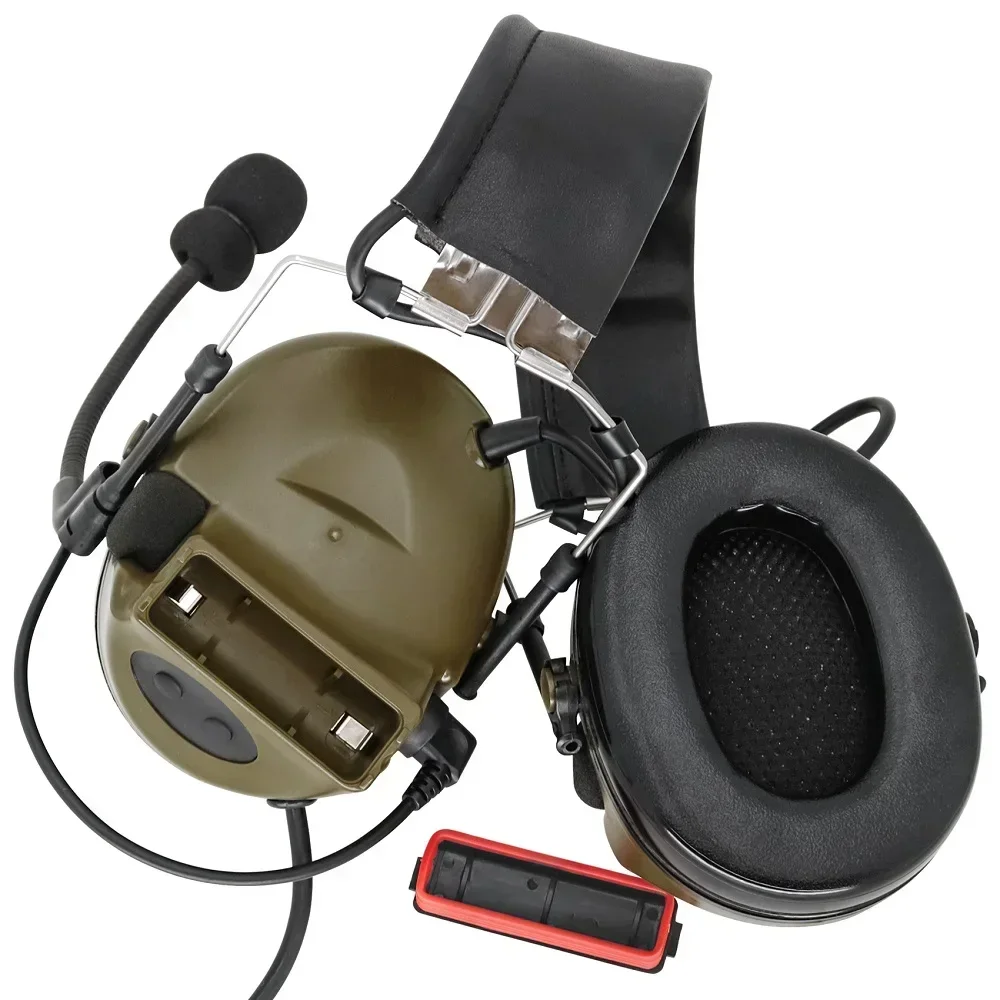 TCIHEADSET-auriculares tácticos electrónicos Airsoft, Comtac II, cancelación de ruido, captación, protección auditiva, auriculares tácticos + U94 PTT