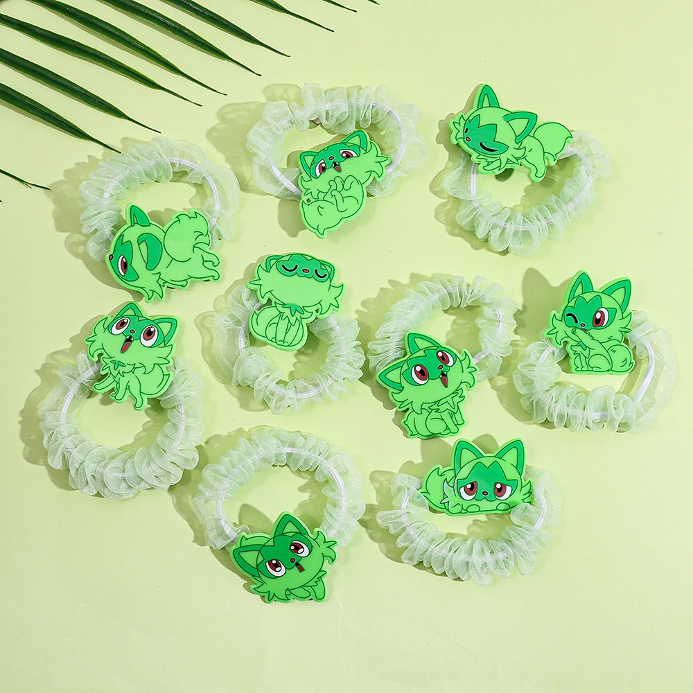 8 قطعة بوكيمون جديد ورقة القط العلاقات الشعر لطيف تصميم محبي يجذب الانتباه على تصفيف الشعر اليومية العملي إكسسوارات الشعر
