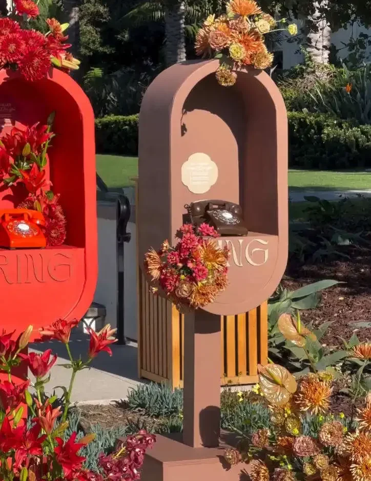 Wedding Decoration Telephone Booth Audio Guestbook Stand