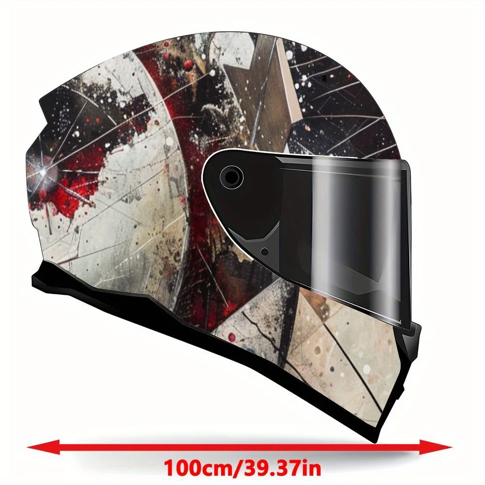 Edgy Abstract Planet Art Helm-Vinylfolien, wasserdichte, selbstklebende Helm-Vinylfolien, Oberflächenschutz, personalisierter Motor