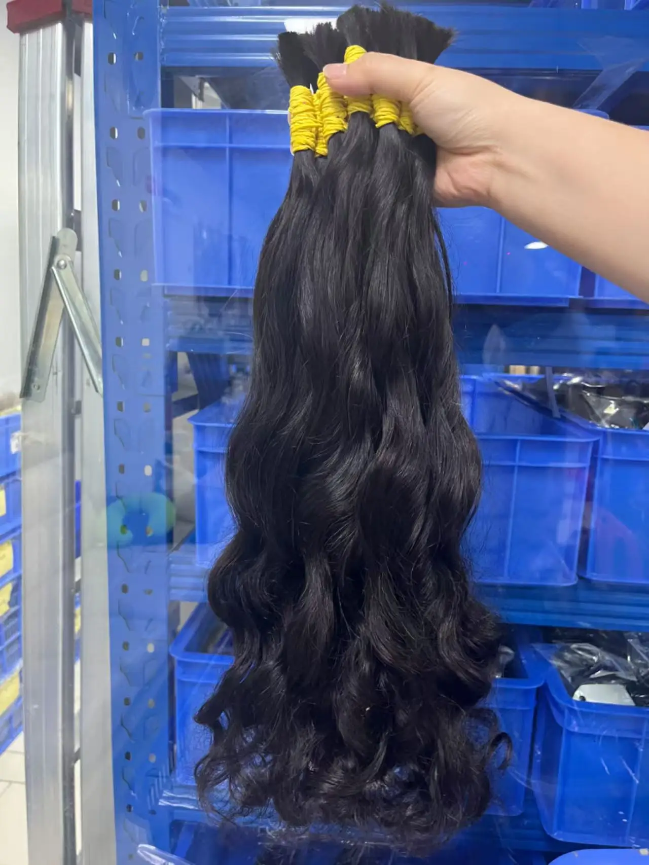 Włosy ludzkie do zaplatania, body wave, luzem, naturalne, dziewicze, bez wszywki, pasma włosów ludzkich, mikro warkocze do zaplatania, do stylu boho.