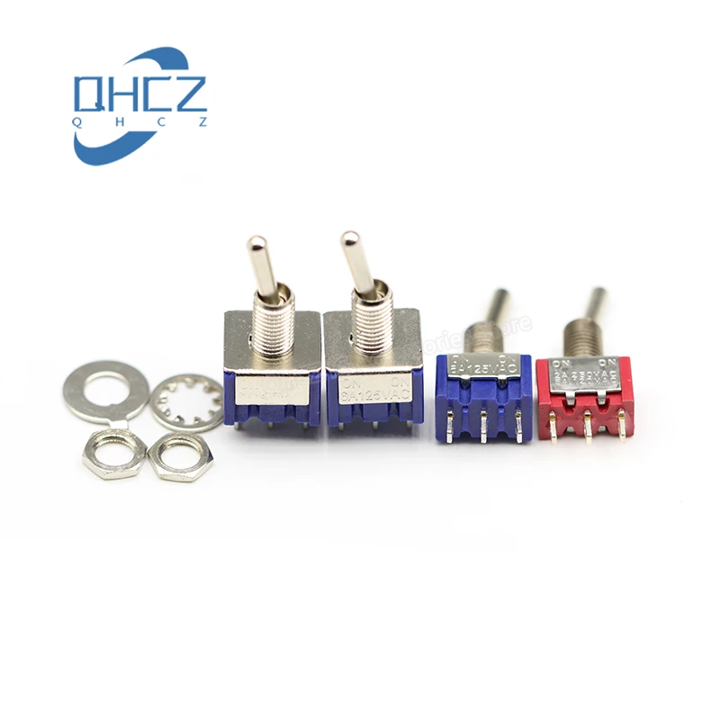 10PCS Toggle Switch MTS-102/103/202/203 3 Pin 6 Pin Twist Two or Three Gears Single Double Rocker Switch