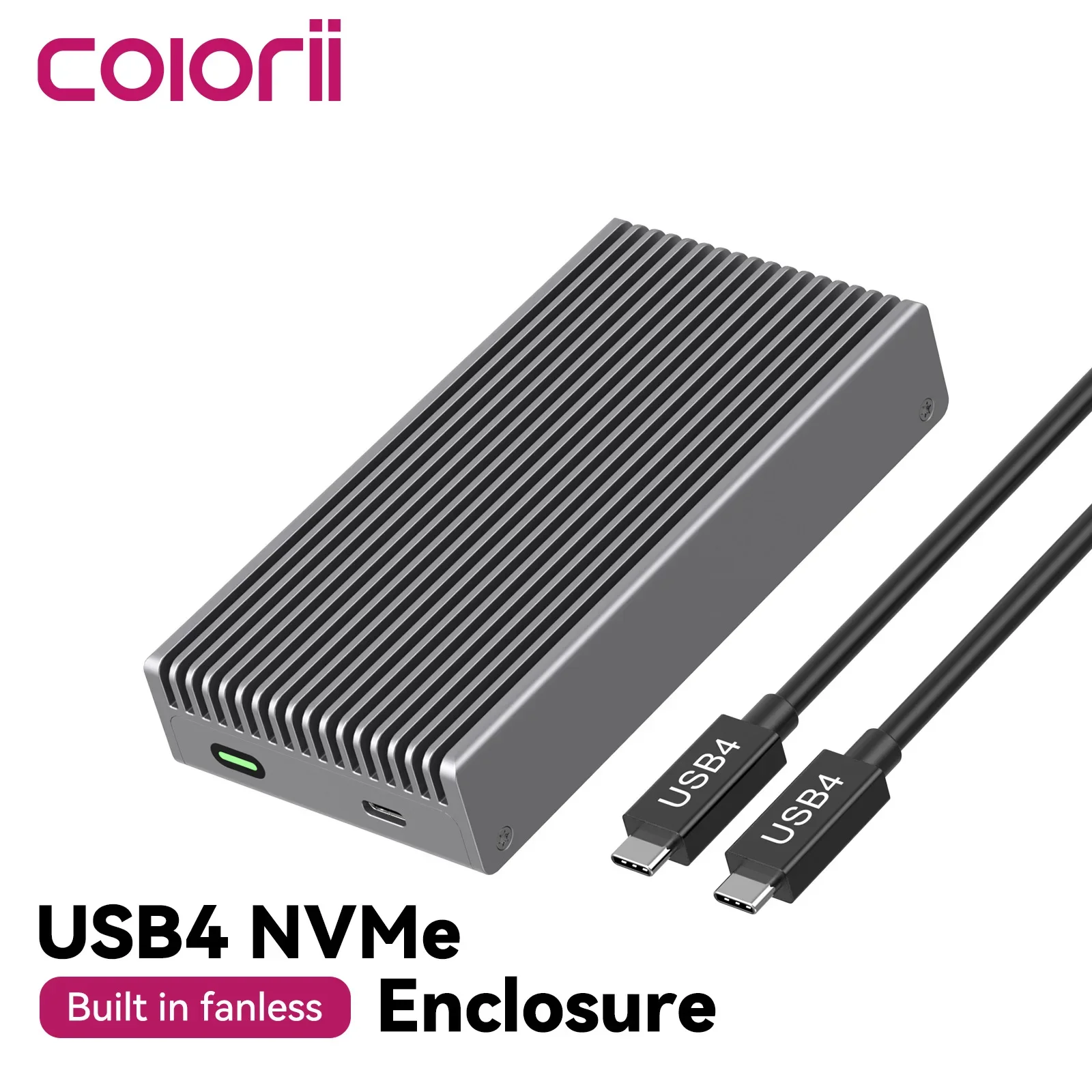 

Корпус SSD 40 Гбит/с USB4 M.2 NVMe, совместимый с корпусом Thunderbolt 4/3 USB-C M.2 NVME SSD ASM2464, чехол для внешнего жесткого диска
